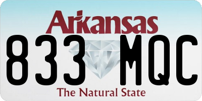 AR license plate 833MQC