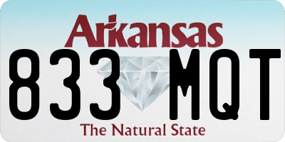 AR license plate 833MQT
