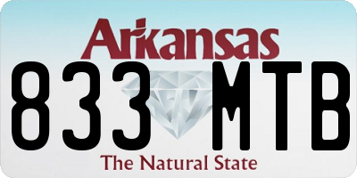 AR license plate 833MTB