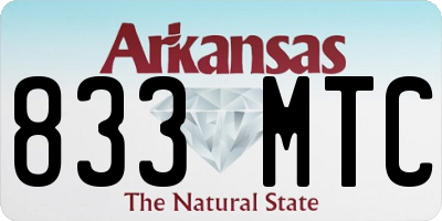 AR license plate 833MTC