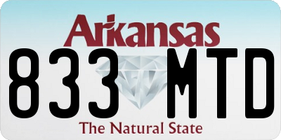 AR license plate 833MTD