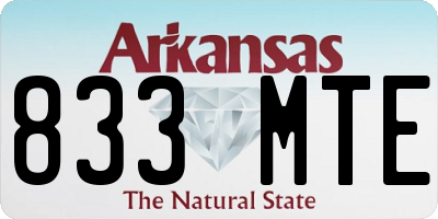 AR license plate 833MTE