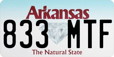 AR license plate 833MTF