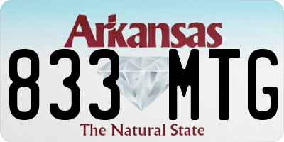 AR license plate 833MTG
