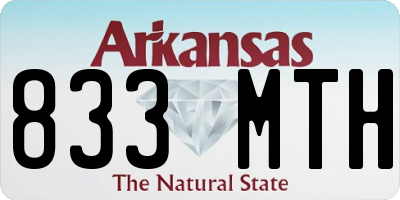 AR license plate 833MTH
