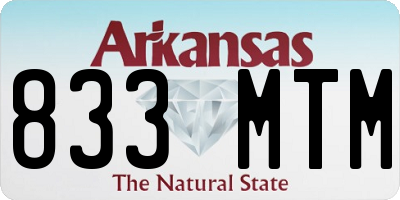 AR license plate 833MTM