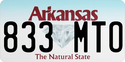AR license plate 833MTO