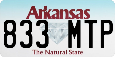 AR license plate 833MTP