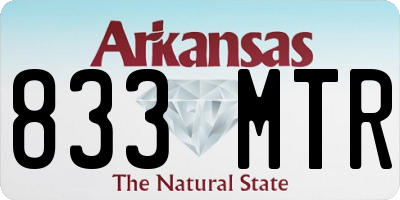 AR license plate 833MTR