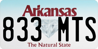 AR license plate 833MTS