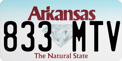 AR license plate 833MTV
