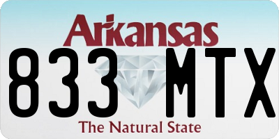 AR license plate 833MTX