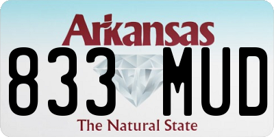 AR license plate 833MUD