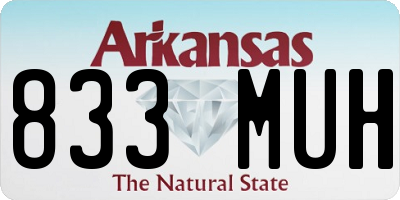 AR license plate 833MUH