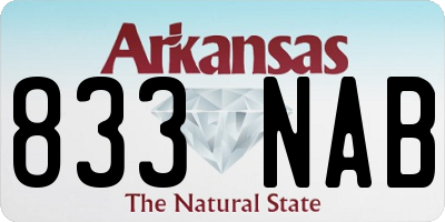 AR license plate 833NAB