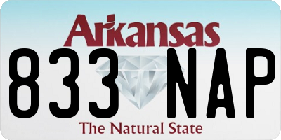 AR license plate 833NAP