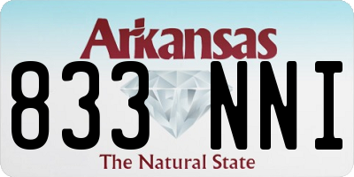 AR license plate 833NNI
