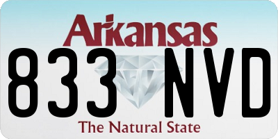 AR license plate 833NVD
