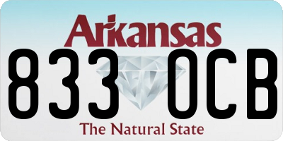 AR license plate 833OCB