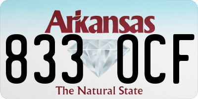 AR license plate 833OCF