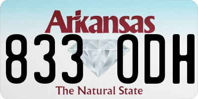 AR license plate 833ODH