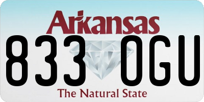 AR license plate 833OGU