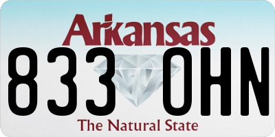 AR license plate 833OHN