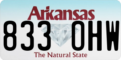 AR license plate 833OHW