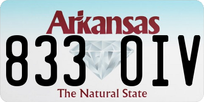 AR license plate 833OIV