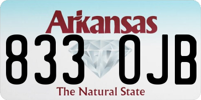 AR license plate 833OJB