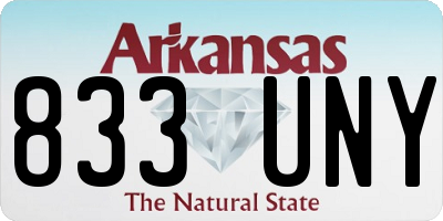 AR license plate 833UNY