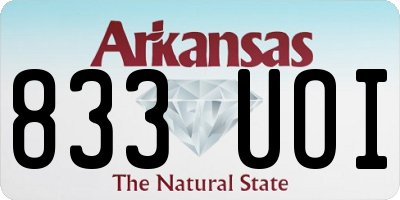 AR license plate 833UOI