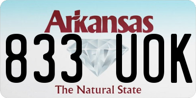 AR license plate 833UOK