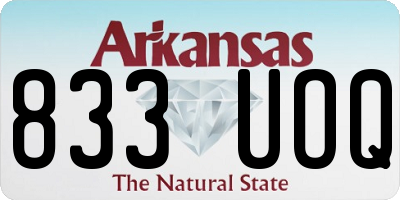 AR license plate 833UOQ