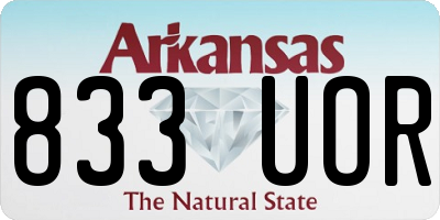 AR license plate 833UOR