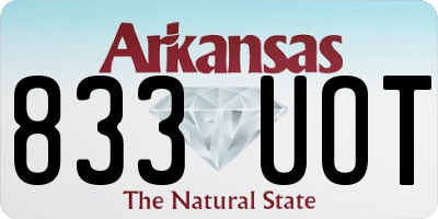 AR license plate 833UOT