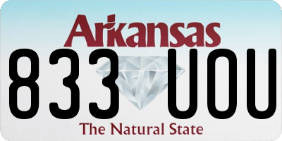 AR license plate 833UOU