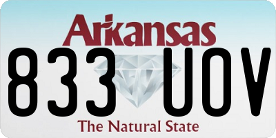 AR license plate 833UOV