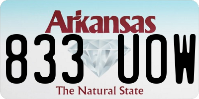 AR license plate 833UOW