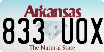AR license plate 833UOX