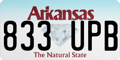 AR license plate 833UPB