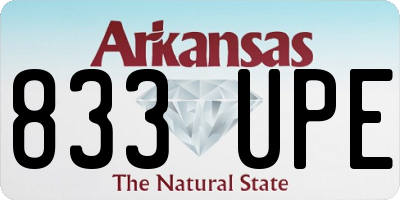 AR license plate 833UPE