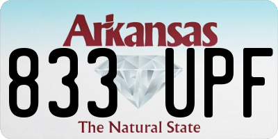 AR license plate 833UPF