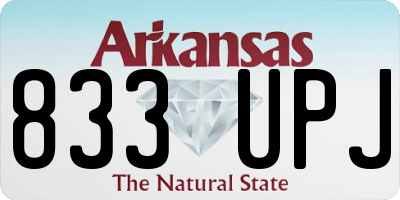 AR license plate 833UPJ