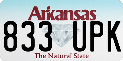 AR license plate 833UPK