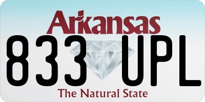 AR license plate 833UPL