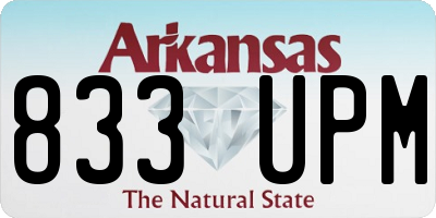 AR license plate 833UPM