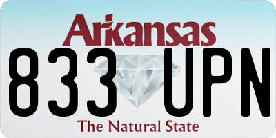 AR license plate 833UPN