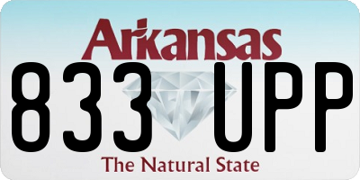 AR license plate 833UPP