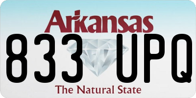 AR license plate 833UPQ